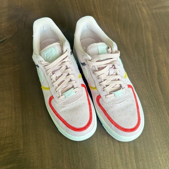 Women’s Pink Air Force 1 "07 LX "Stitched Canvas - Silt Red" sneakers - Picture 3 of 9